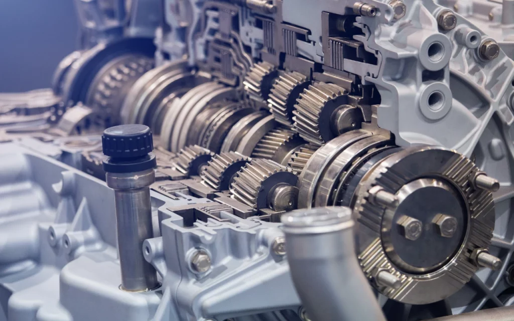 Ansicht von Wälzlagern im Getriebe